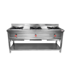 3 Burner Stainless Steel Manual Gas Stove
