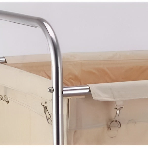 SS Rectangle Laundry Trolley with Linen Bag