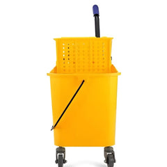 MS Handle Single Bucket Mop Wringer Trolley-20L | Virgin Plastic Body