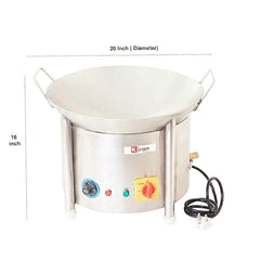 Kiran Enterprise 20 Inch Electric Kadhai Fryer Suitable for restaurants, hotels and commercial Use
