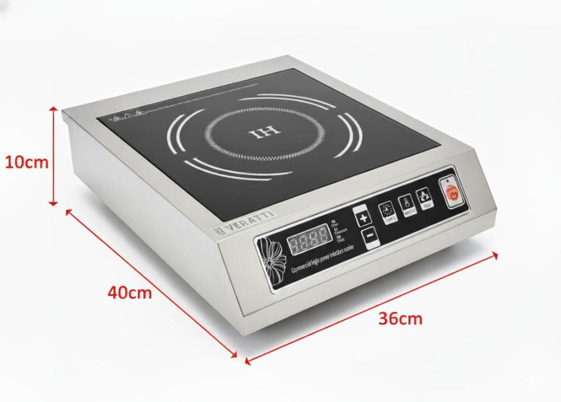 Kiran Full SS Premium Induction - k1 | 3500W | Square | Flat Base | Switch Model
