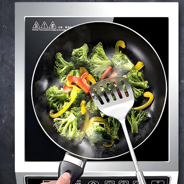 Kiran Full SS Induction - | 3500W | Square | Flat Base | Switch + Knob Model