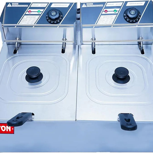 8+8-Litre Double Pan Electric Fryer