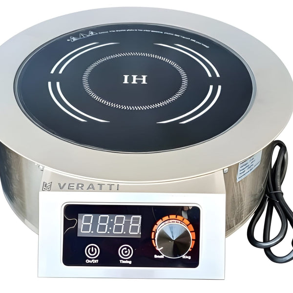 Kiran Full SS Premium Induction - | 3500 W | Round | Flat Base | Touchscreen + Knob Model