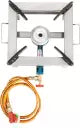 kiran Gas stove/Bhatti with Brass nut hose pipe, High Pressure Regulator and valve Stainless Steel Manual Gas Stove  (1 Burners)