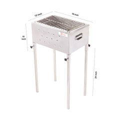Kiran Charcoal Dual Body Barbecue Grill with Detachable Leg