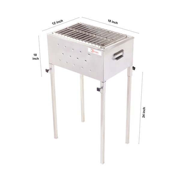 Kiran Charcoal Dual Body Barbecue Grill with Detachable Leg