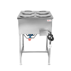 Kiran Stainless Steel 4-Pot Electric Bain Marie / Hot Case for Commercial Kitchen