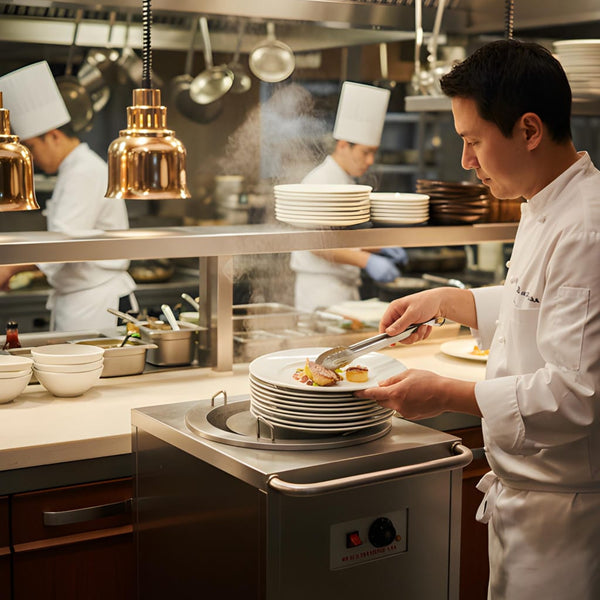 Electric Square Shaped SS Plate Warmer with Temp Controller & Wheel Lock Function - Single (Capacity: 50 plates/batch | Max Plate Size: 27.5cm Diameter)