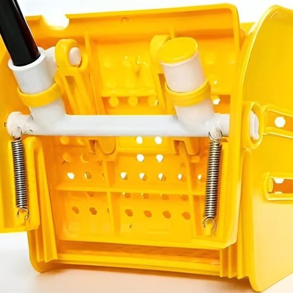 MS Handle Single Bucket Mop Wringer Trolley-20L | Virgin Plastic Body