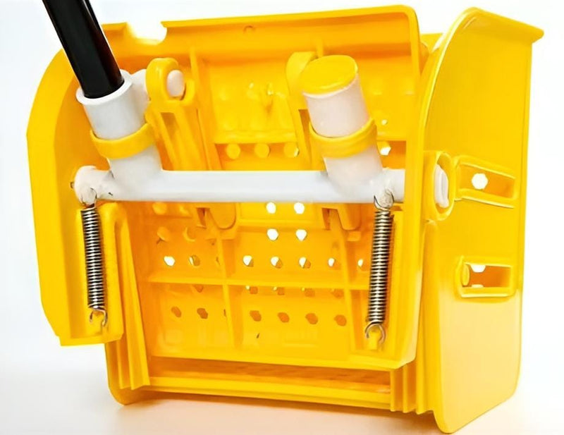 MS Handle Single Bucket Mop Wringer Trolley-20L | Virgin Plastic Body