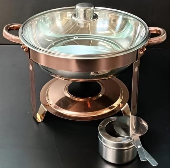 Chafing Dish with Transparent Lid - Rose Gold