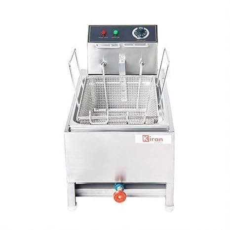 Kiran Enterprises 23 Liter Deep Fryer Vertical - Electric and Gas with Basket 23 Ltr CapacityElectric & Gas Deep Fryer