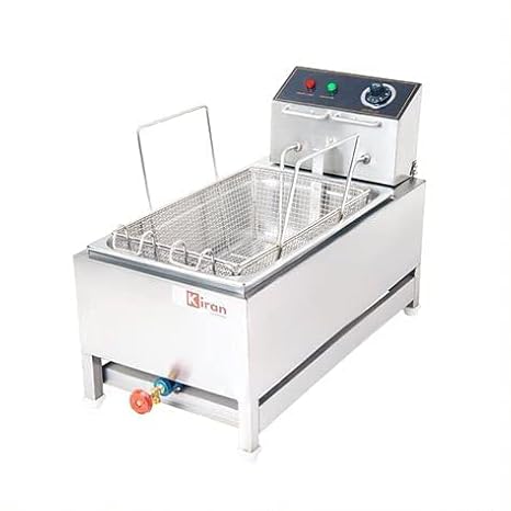 Kiran Enterprises 23 Liter Deep Fryer Vertical - Electric and Gas with Basket 23 Ltr CapacityElectric & Gas Deep Fryer