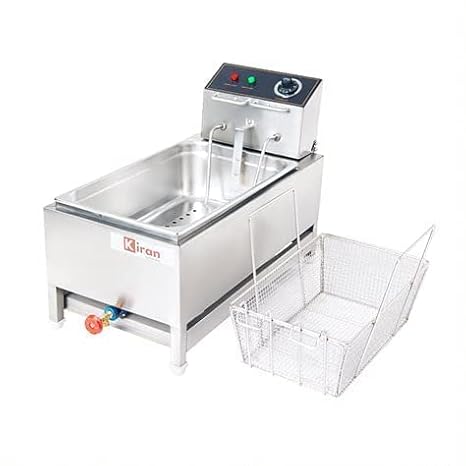Kiran Enterprises 23 Liter Deep Fryer Vertical - Electric and Gas with Basket 23 Ltr CapacityElectric & Gas Deep Fryer