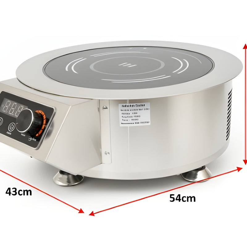 Kiran Full SS Premium Induction - | 3500 W | Round | Flat Base | Touchscreen + Knob Model