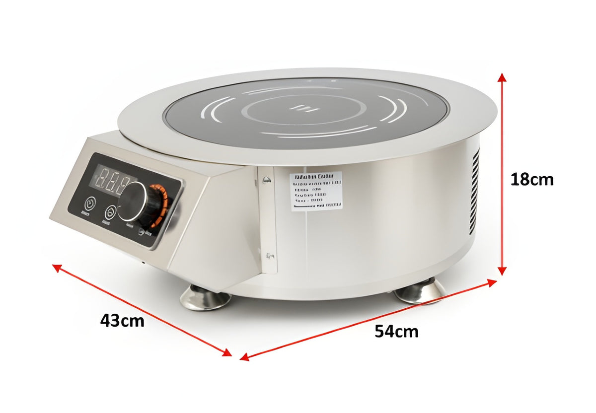 Kiran Full SS Premium Induction - | 3500 W | Round | Flat Base | Touchscreen + Knob Model