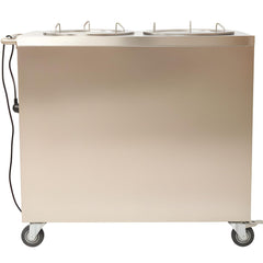 Electric Square Shaped SS Plate Warmer with Temp Controller & Wheel Lock Function - Double (Capacity: 100 plates/batch | Max Plate Size: 30.5cm Diameter)