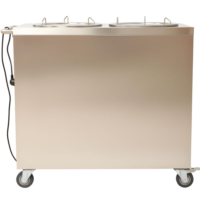 Electric Square Shaped SS Plate Warmer with Temp Controller & Wheel Lock Function - Double (Capacity: 100 plates/batch | Max Plate Size: 30.5cm Diameter)