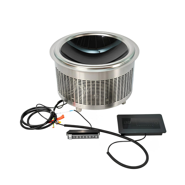 Kiran Full SS Premium Induction - 400 | 8000W | Round | Wok Base | Digital Model