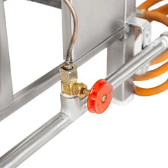 kiran 15 X15 SS Stove/Bhatti with Brass nut hose pipe, and valve Stainless Steel Manual Gas Stove (1 Burners)