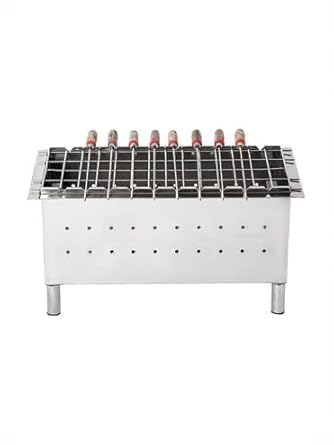KIRAN ENTERPRISES Charcoal Barbecue Grill Dual Stainless Steel Body, Free Standing