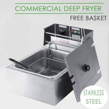 KIRAN ENTERPRISES 6 Litre Electric Deep Fryer Machine with Copper Heater & Temperature Control