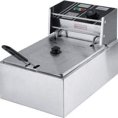 KIRAN ENTERPRISES 6 Litre Electric Deep Fryer Machine with Copper Heater & Temperature Control