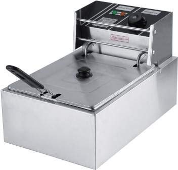 KIRAN ENTERPRISES 6 Litre Electric Deep Fryer Machine with Copper Heater & Temperature Control