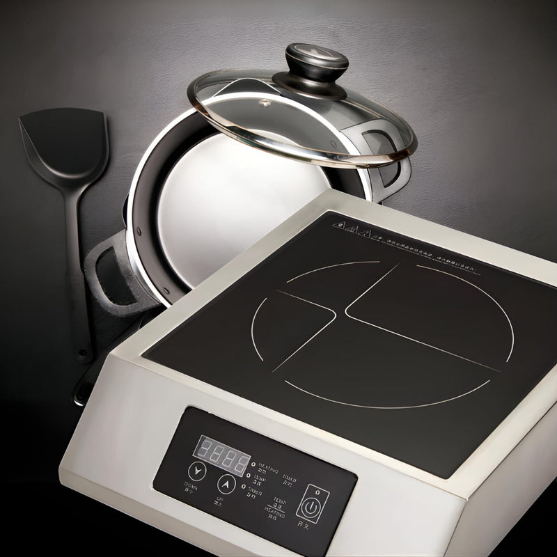 Kiran Full SS Premium Induction | 3500W | Square | Flat Base | Touchscreen Model