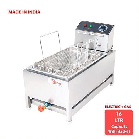 Kiran Enterprises 23 Liter Deep Fryer Vertical Electric with Basket 23 Liter Capacity Electric Deep Fryer