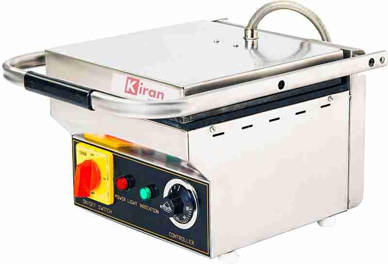 KIRAN ENTERPRISES Premium Range 2 Step 4 Slice Sandwich Griller For Hotels And Restaurants, 2500 Watts, White
