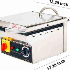 KIRAN ENTERPRISES Premium Range 2 Step 4 Slice Sandwich Griller For Hotels And Restaurants, 2500 Watts, White