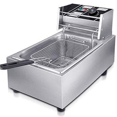 KIRAN ENTERPRISES 6 Litre Electric Deep Fryer Machine with Copper Heater & Temperature Control