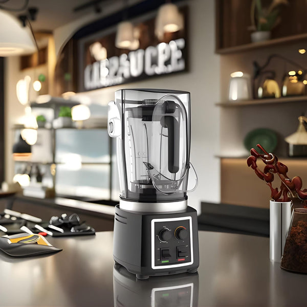 Electric 2L Soundproof Commercial Blender with Toughend Jar - Black