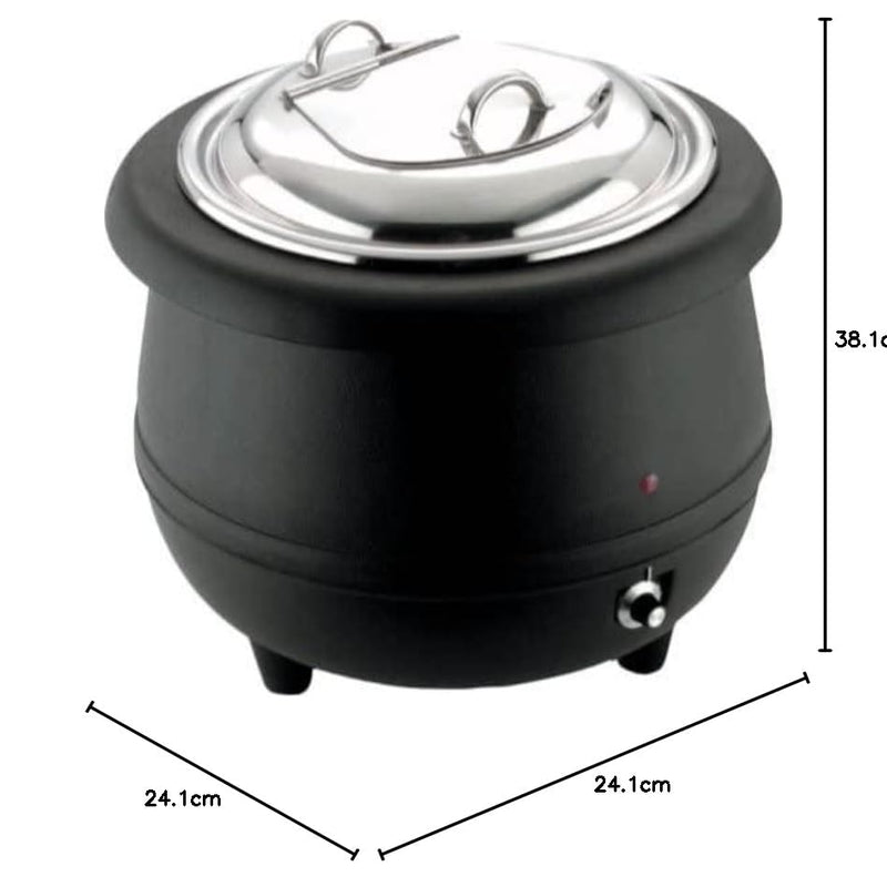 Kiran Enterprises Commercial Electric Soup Kettle Warmer - 10.5 Quart