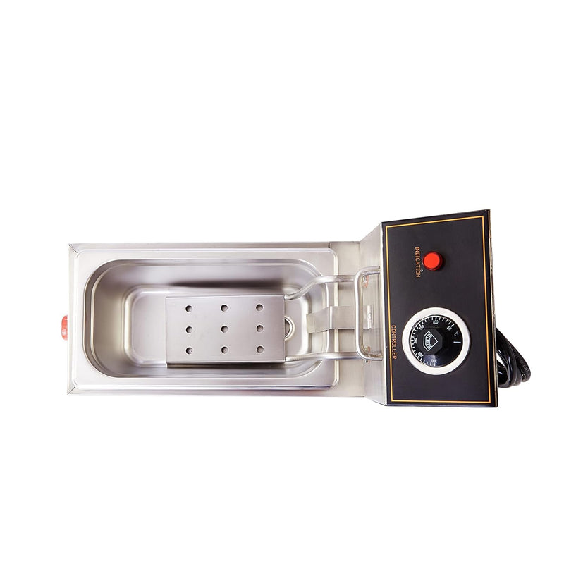 Kiran Enterprise Stainless Steel Electric & Gas 5 Liter Deep Fryer for Restaurant and Kitchen and commercial Use