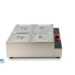 Electric Bain Marie without Glass - 4 Compartments ( 4 GN Pans of 1/2 150mm ~8.5L/Pan )