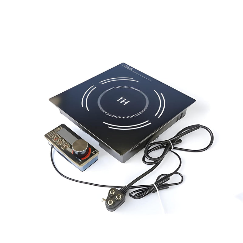 Kiran Full Black Body Induction | 2500W | Square | Flat Base | Removable Adapter & Touchscreen + Knob Model
