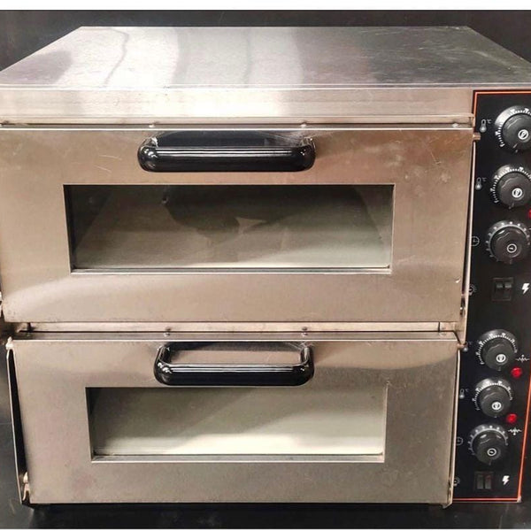 Electric Stone Pizza Oven DOUBLE Compartment (2-AMS) with 2 Stone of 20*20 inches