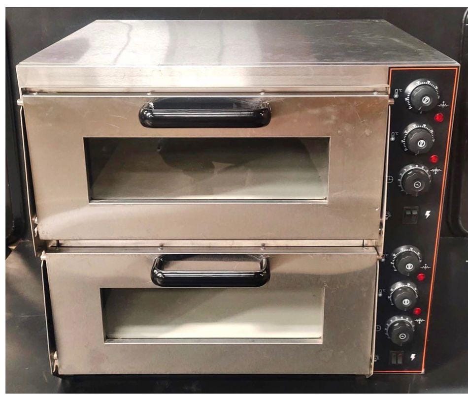Electric Stone Pizza Oven DOUBLE Compartment (2-AMS) with 2 Stone of 20*20 inches