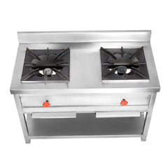 Double Burner Iron Top Gas Stove