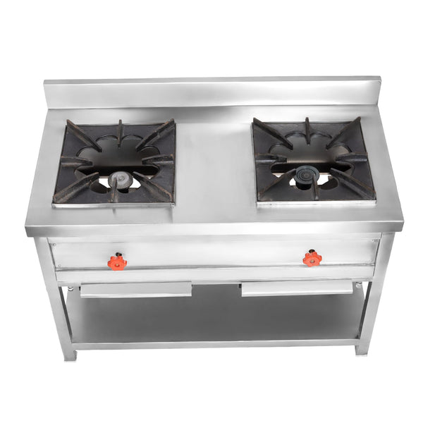 Double Burner Iron Top Gas Stove