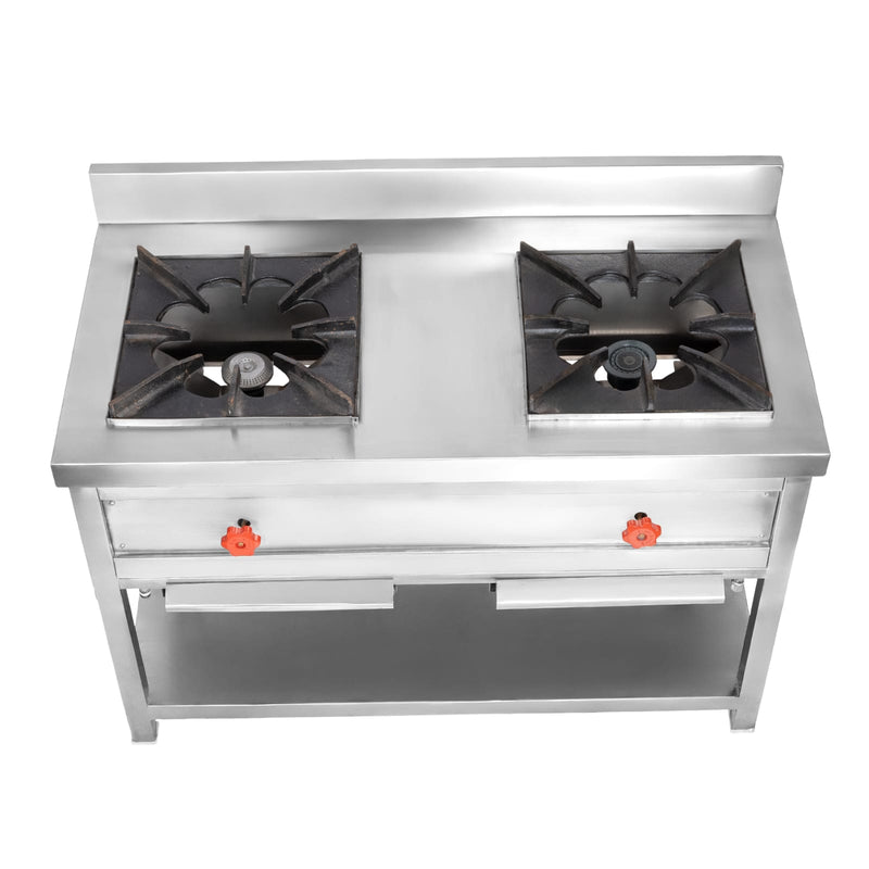 Double Burner Iron Top Gas Stove