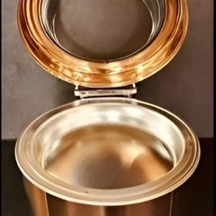 Chafing Dish Round  6L with Transparent Roof Top , Hydraulic Soft Close & Gel Based Heating - ROSE GOLD
