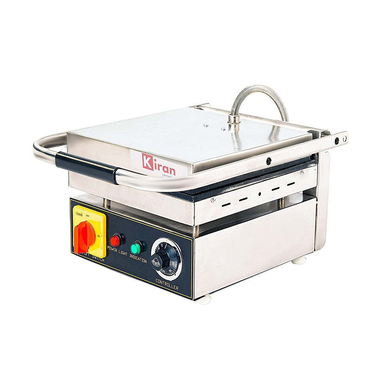 KIRAN ENTERPRISES Metal 3 Step Sandwich Griller Model Hotel Equipment For Restaurant And Kitchen And Commercial Purpose (White), 1000 Watts