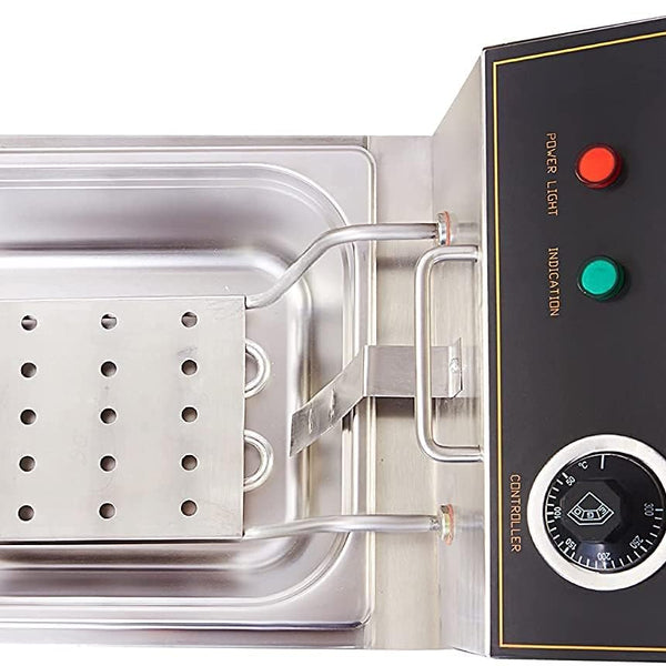 Kiran Enterprise Stainless Steel Electric 8 Liter Deep Fryer for Restaurant and Kitchen and  commercial Use