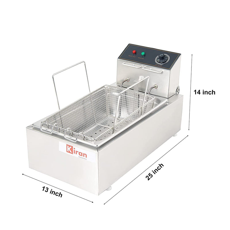 Kiran Enterprises 23 Liter Deep Fryer Vertical Electric with Basket 23 Liter Capacity Electric Deep Fryer