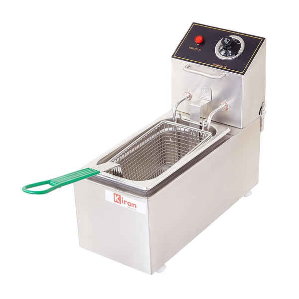 Kiran Enterprise Stainless Steel Electric 5 Liter Deep Fryer for Restaurant and Kitchen and  commercial Use Kiran Enterprise