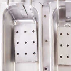 Kiran Enterprise Stainless Steel Electric 5 Liter Double Pan Deep Fryer for Restaurant and  Kitchen and commercial Use